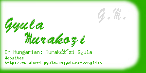 gyula murakozi business card